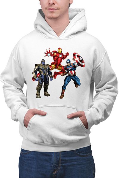 OEM Men's Hoodie Captain America Iron man Jump Thanos Machine Action Toy