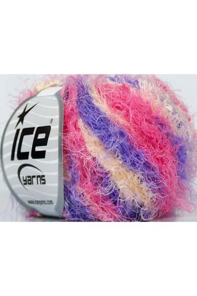 Ice yarns 8x50 جرام. بولار سوفت وردي، بنفسجي، أرجواني، أصفر ناعم، مزغب، شتوي،...