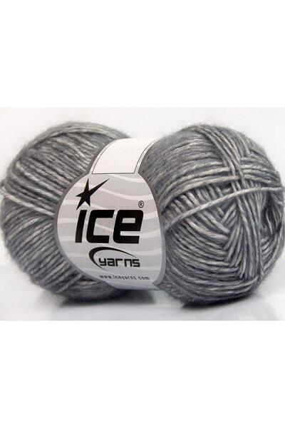 Ice yarns 8x50 جرام. خيوط دنيم أكريليك، خيوط صيفية رمادية من القطن، قطن