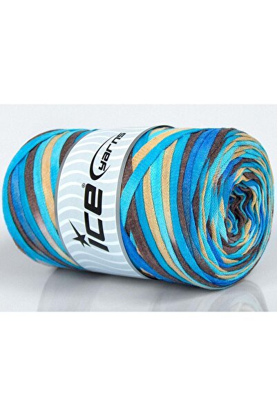 Ice yarns 1×250 جرام. شريط فيسكوت ملون، فيسكوز، قطن كريمي، درجات البني، درجات...