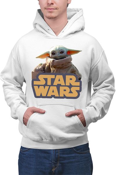 OEM Men's Hoodie Star Wars Baby Yoda Cute Small Logo Power