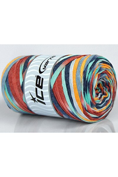 Ice yarns 1×250 جرام. شريط فيسكوت ملون، فيسكوز، قطن ذهبي، نحاسي، درجات زرقاء،...