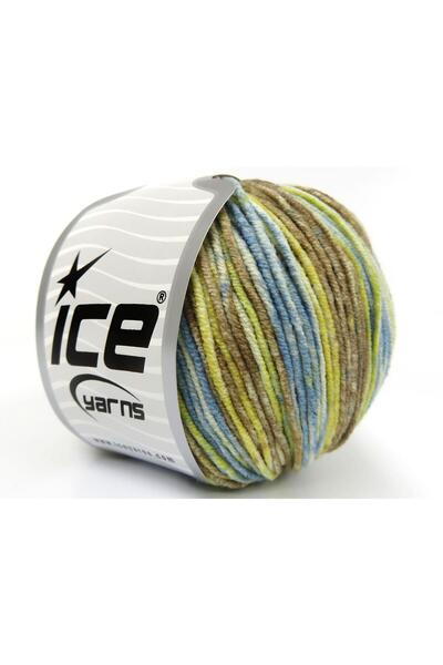 Ice yarns 8x50 جرام. خيوط صيفية من الأكريليك، قطن أصفر، درجات البني، درجات ال...
