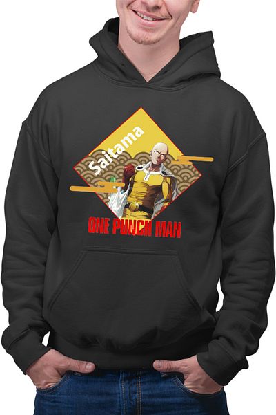 OEM Men's Hoodie One-Punch Man Super Hero Powers Psychotic