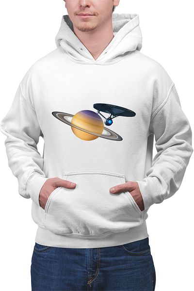 OEM Men's hoodie Star Trek Enterprise Saturn Solar System Voyager