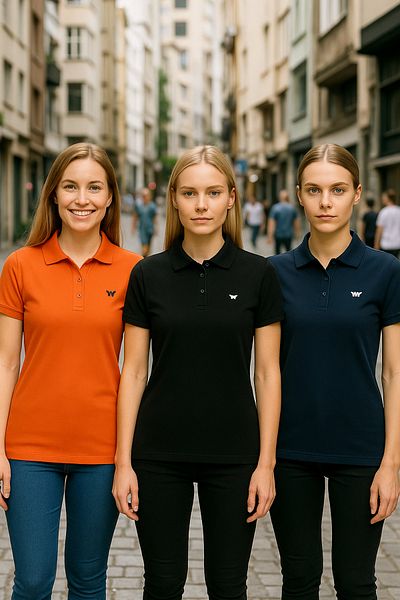 comstar Pachet de 3 tricouri de bază pentru femei, cu mânecă scurtă, cu gât polo