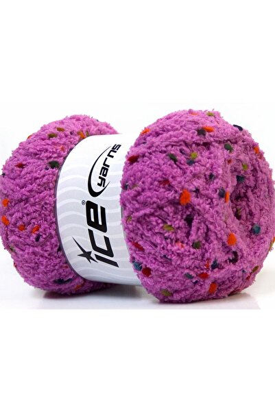 Ice yarns (4 قطع 100 جرام) بوفي بوم بوم من الألياف الدقيقة، 4 عبوات من اللافندر