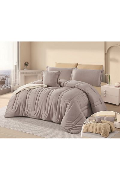 HOURS طقم لحاف من هورس نفرين 7قطع ساده وجهين Renee-05
