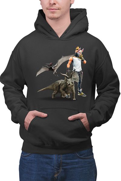 OEM Men's hoodie Jurassic Park Pteranodon Velociraptor Fortnite