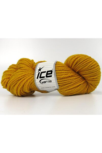 Ice yarns 3x100 جرام. صوف عضوي سميك فاخر ذهبي، شتوي، صوف، 100% صوف، سميك