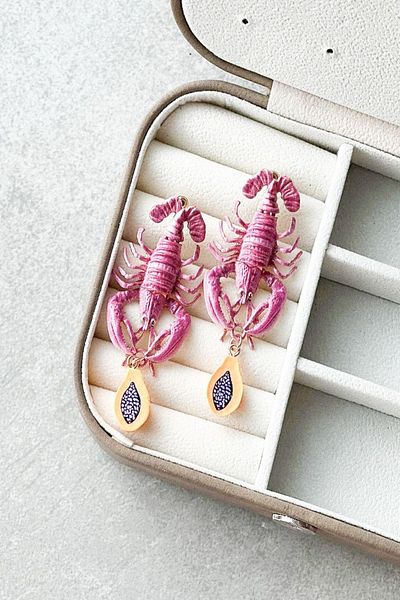 Pretty New Season Lobster Earrings (7cm)