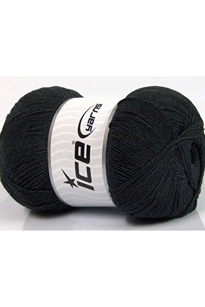 Ice yarns 4x100 جرام. خيوط لورينا سوبرفاين أكريليك، قطن أنثراسيت ناعم جداً، خ...