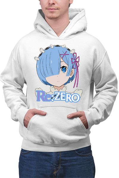 OEM Men's Hoodie Re Zero REM Maiden Light Novel Manga Cosplay