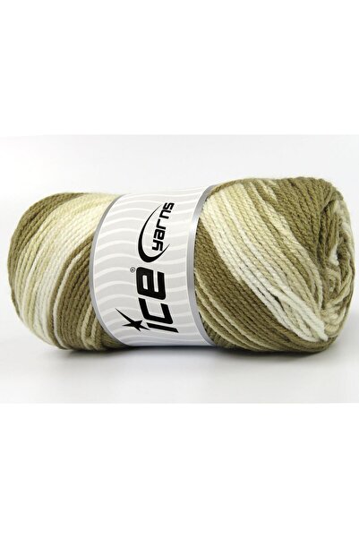 Ice yarns 4x100 جرام. ألوان أكريليك بنية من FAVORITE MAGIC، ألوان كريمية شتوي...
