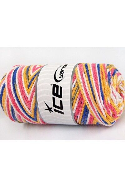 Ice yarns 2×200 جرام. خيوط ساڤر تشين كولور أكريليك باللون الوردي والأزرق والأ...