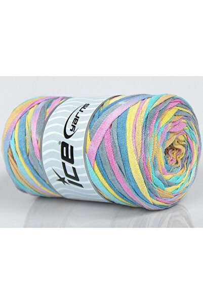Ice yarns 1×250 جرام. شريط فيسكوت ملون، فيسكوت، قطن، وردي، أزرق، أصفر، رمادي ...