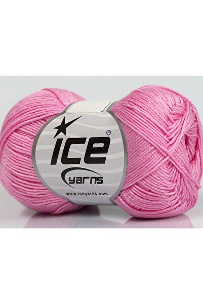 Ice yarns 6×50 جرام. خيوط قطنية صيفية وردية اللون من القطن المرسيريزد من ألمي...