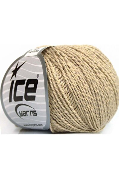 Ice yarns 4x50 جرام. حرير قطني، قطن بيج، لون جملي فاتح فاخر، حرير، خيوط صيفية...