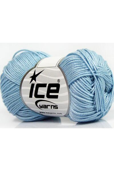 Ice yarns 6×50 جرام. خيوط قطنية صيفية باللون الأزرق الفاتح من GIZA COTTON، قط...