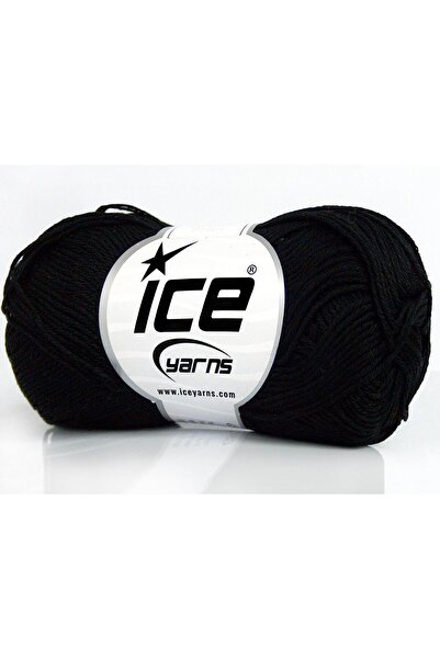Ice yarns 6×50 جرام. خيوط قطنية صيفية سوداء من CECILIA COTTON، قطن ممرسر، 100...