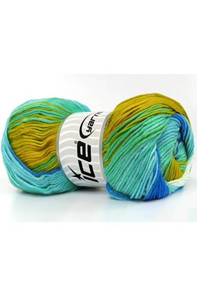 Ice yarns (4 قطع 100 جرام) مجموعة من 4 قطع من ANTIPILLING MAGIC باللون الأزرق...