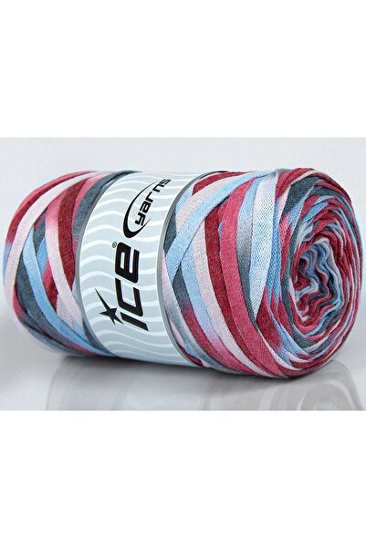 Ice yarns 1×250 جرام. شريط فيسكوت ملون، فيسكوز، قطن، أحمر، رمادي، أزرق فاتح، ...