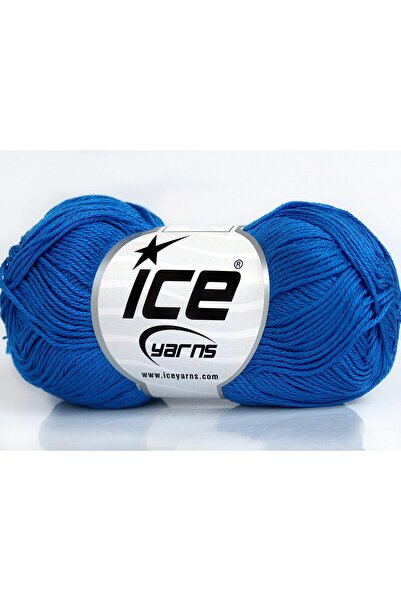 Ice yarns 6×50 جرام. خيوط قطنية صيفية زرقاء من CECILIA COTTON، قطن ممرسر، 100...