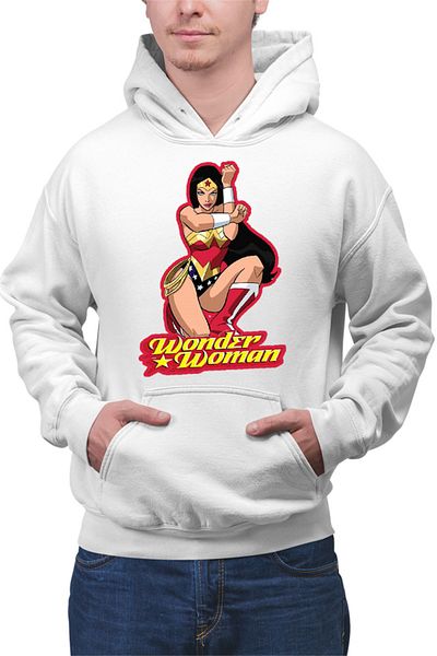 OEM Hanorac barbati Wonder Woman Red Lady Cartoon English Power Star
