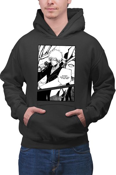 OEM Men's Hoodie Bleach Manga Panel Scene Soul Reaper
