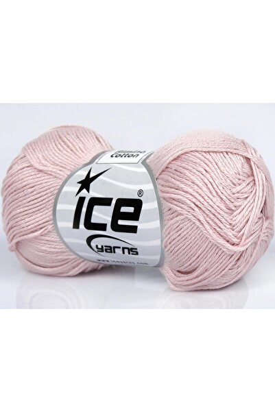 Ice yarns 6×50 جرام. خيوط قطنية صيفية وردية اللون من القطن المرسيريزد من ألمي...