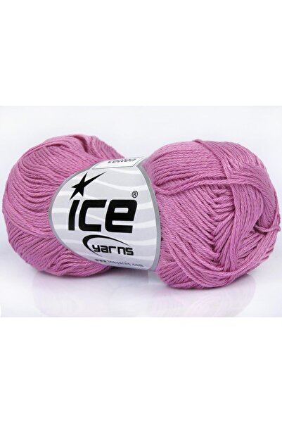 Ice yarns 6×50 جرام. خيوط قطنية صيفية من القطن المرسيريزد من ألمينا، لون وردي...