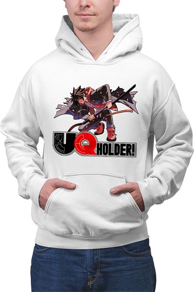 OEM Men's Hoodie UQ Holder Touta Samurai Katana Jump Fight Japan