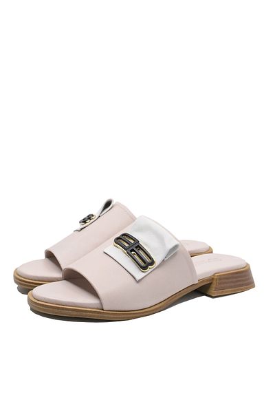 Anna Saboți de damă Viotti roz pudrat, aplicații decorative, piele