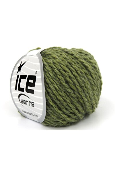 Ice yarns 8x50 جرام. صوف رويال وول بألوان الكاكي للشتاء، صوف، مغزول