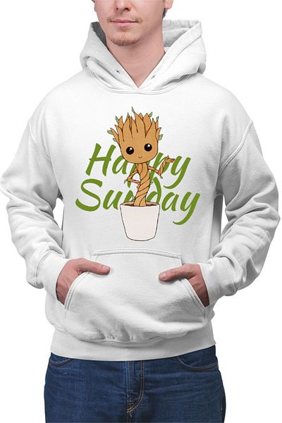 OEM Men's hoodie Baby Groot Sunday Happy Marvel DC Happy Smile