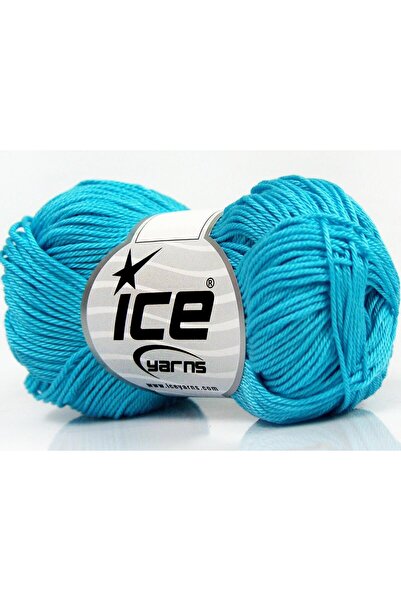 Ice yarns 6×50 جرام. خيوط قطنية صيفية باللون الفيروزي من GIZA COTTON، قطن، 10...