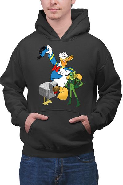 OEM Men's Hoodie Donald Duck Minecraft Chicken Ben10 Alien Watch Pixel