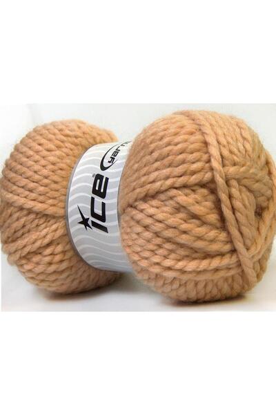 Ice yarns 2 × 150 جرام. صوف ألبين، أكريليك بني فاتح للشتاء، صوف، سميك جدًا