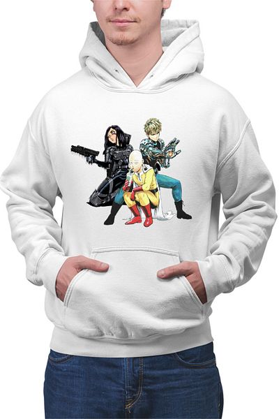 OEM Men's Hoodie Battle Angel Alita Gally Saitama Genos Trio Fight