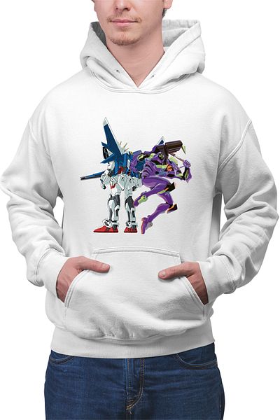 OEM Men's and women's sweatshirt Robot Blue Eva Flying
