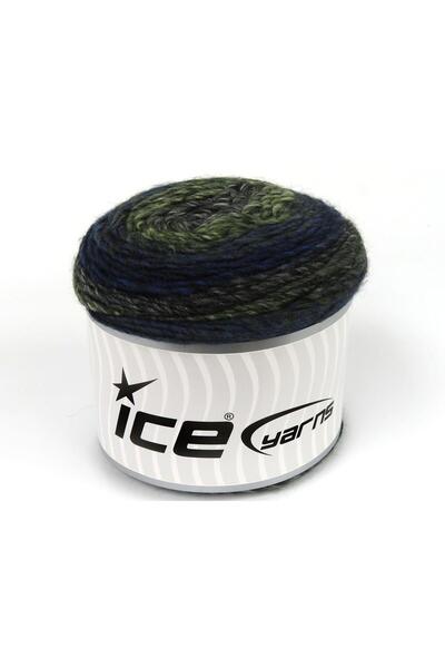 Ice yarns (3 قطع 100 جرام) CAKES MELANGE صوف، أكريليك 3 عبوات باللون الأخضر،
