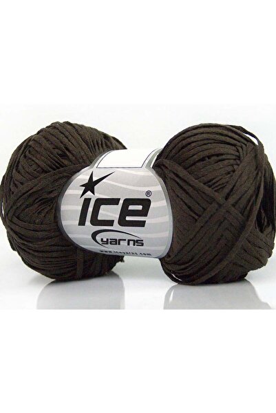 Ice yarns 8x50 جرام. شريط أكريليك VIOLINO باللون البني الداكن، خيوط صيفية، 10...