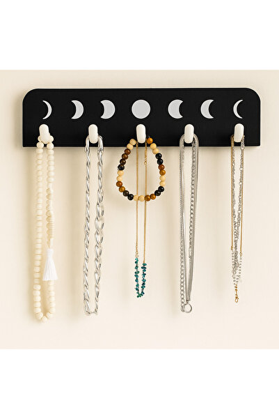 Filkorium3D Umeraș pentru bijuterii din plastic de 22 cm cu tematică faza lunii – Organizator pentru colier și accesorii