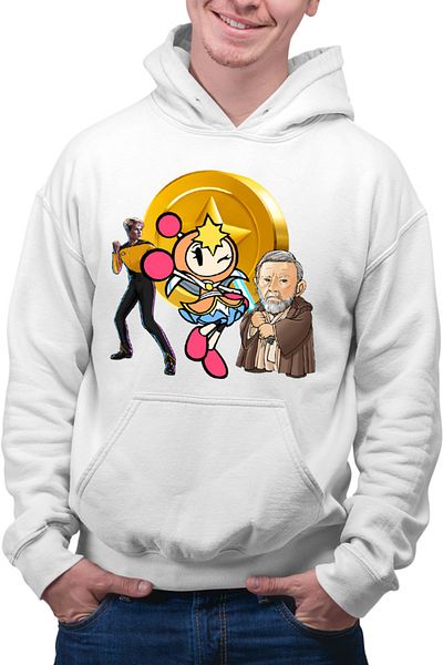 OEM Men's Bomberman Obi Kenobi Star Trek Gold Hoodie