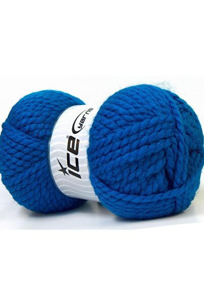 Ice yarns 2 × 150 جرام. صوف ألبين، أزرق أكريليك شتوي، صوف، سميك جدًا
