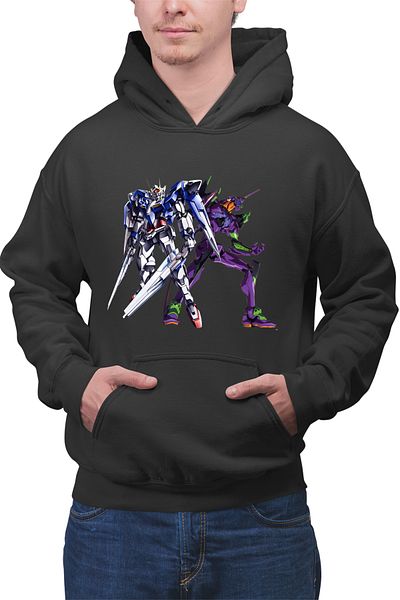 OEM Men's and women's sweatshirt Robot Blue Eva Kakalot