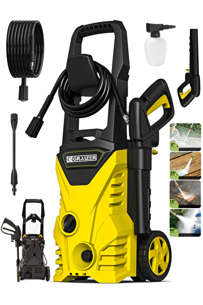 Graizer Trex S 180 Çelik Şanzuman Musluk Ve Kovadan Çekme Yüksek Basınçlı Bahçe Oto Yıkama Makinesi