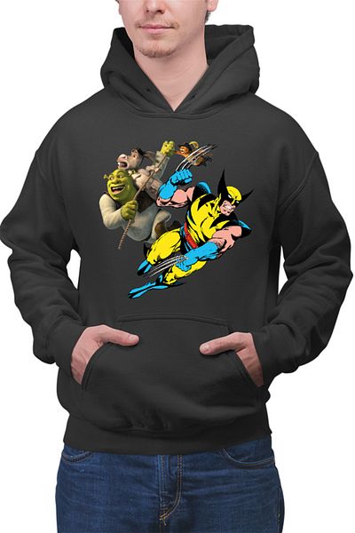 OEM Men's hoodie Wolverine Shrek Rope Marvel DC