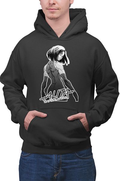OEM Men's Hoodie Battle Angel Alita Gally Weapon Mecha Otaku