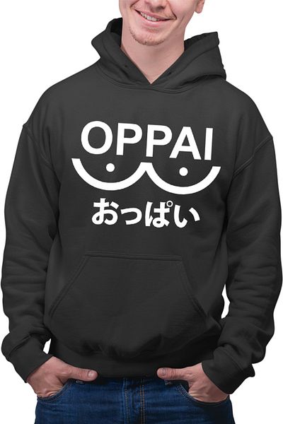 OEM Men's Hoodie One-Punch Man Oppai Saitama Meme Logo